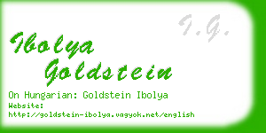 ibolya goldstein business card